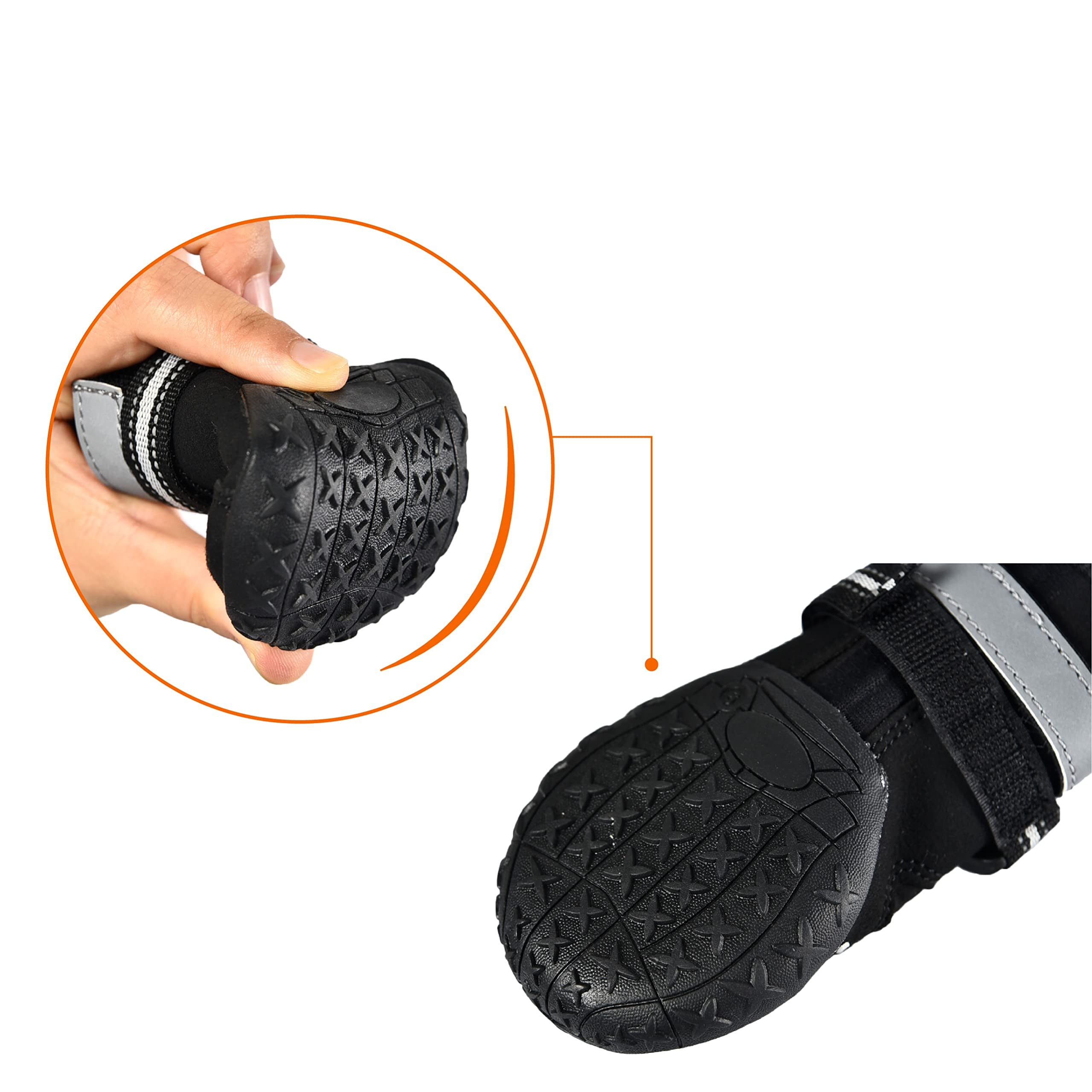 Foto 3 | Botas Para Perros Amazon Basics Impermeables, Antideslizantes Y Reflectantes - Venta Internacional.