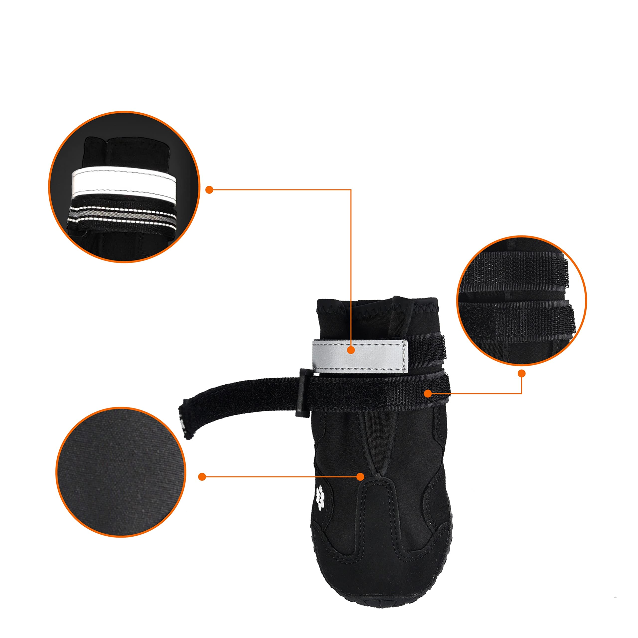 Foto 5 pulgar | Botas Para Perros Amazon Basics Impermeables, Antideslizantes Y Reflectantes - Venta Internacional.