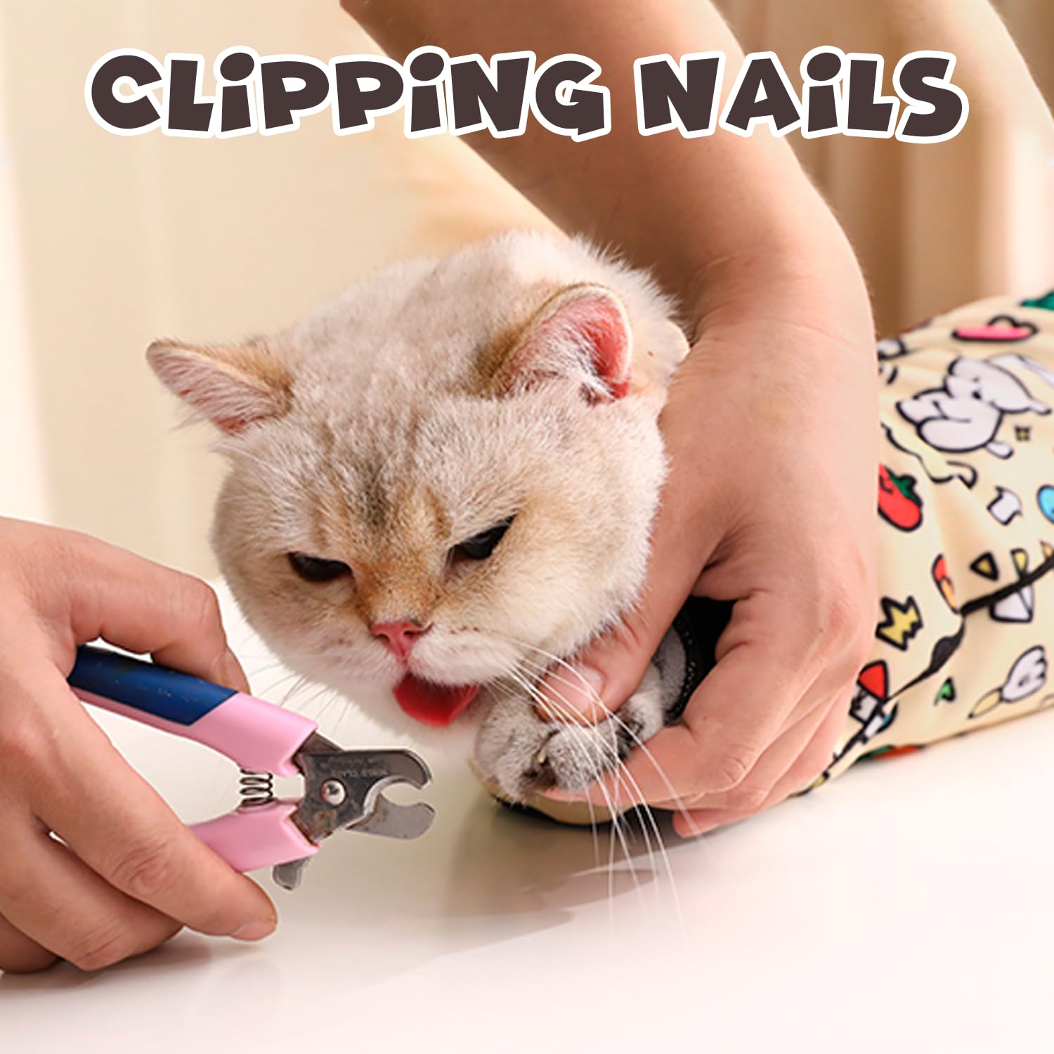 Foto 4 pulgar | Manta Suave Autoadhesiva Para Gatos Grooming Wrap, 4,5 A 6 Kg - Venta Internacional.