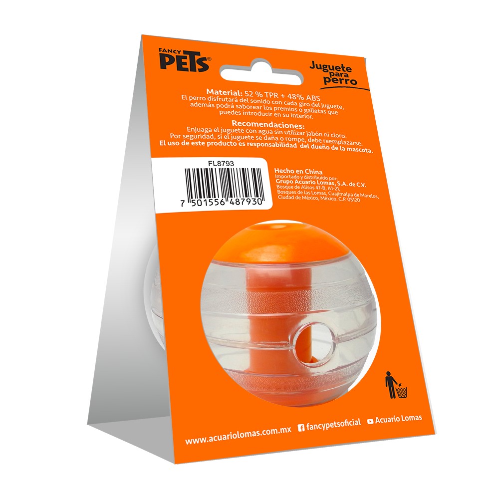Foto 3 pulgar | Juguete para Perro Fancy Pets Pelota con Sonido