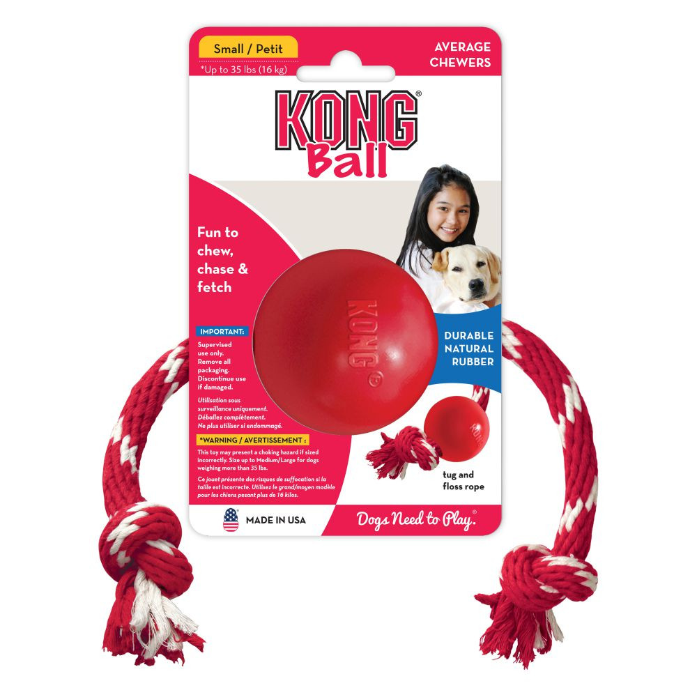 Foto 4 pulgar | Pelota con Cuerda Kong Kb21 color Rojo para Mascota