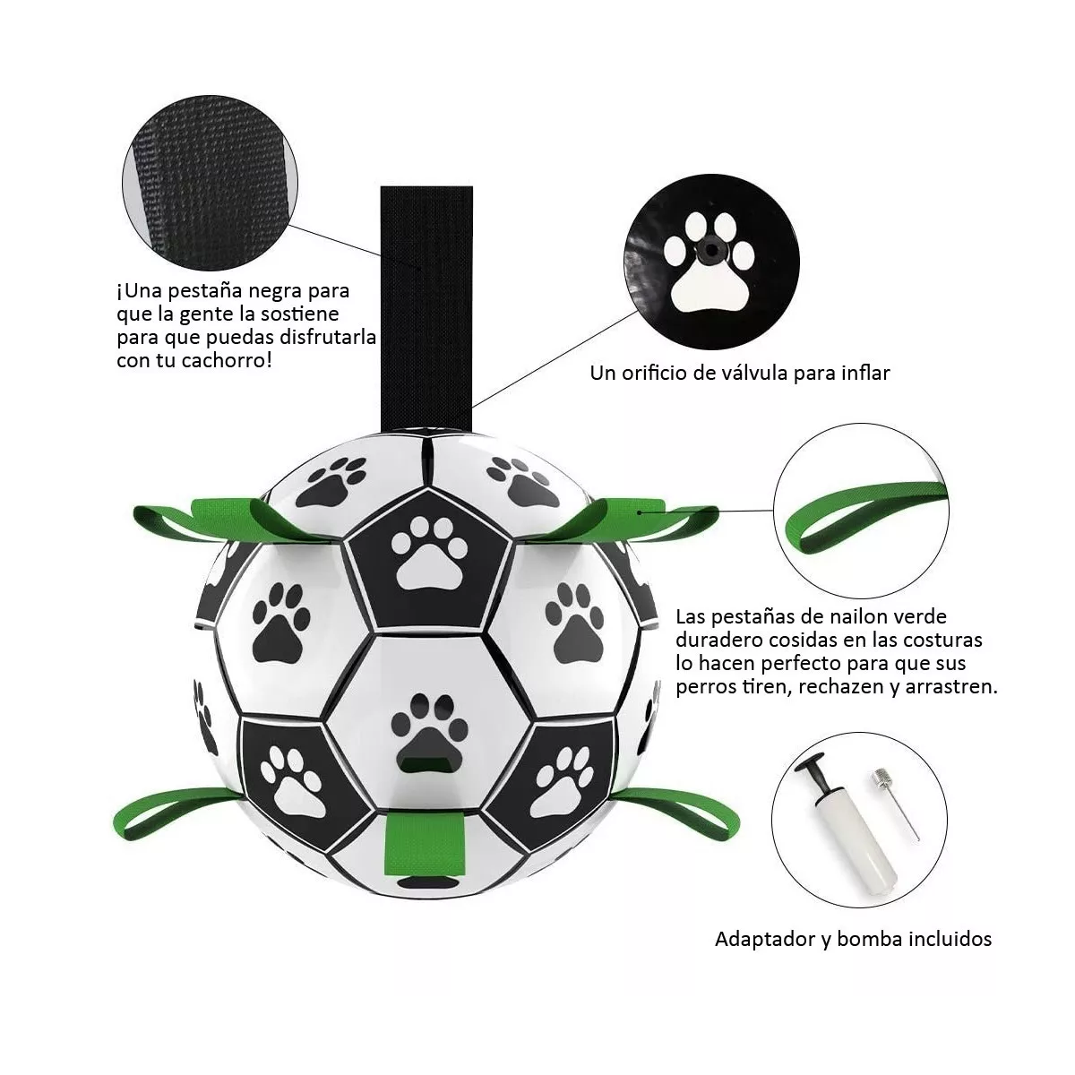 Foto 5 | Juguete para Perros Balón de Fútbol Eo Safe Imports Esi-8846 Multicolor
