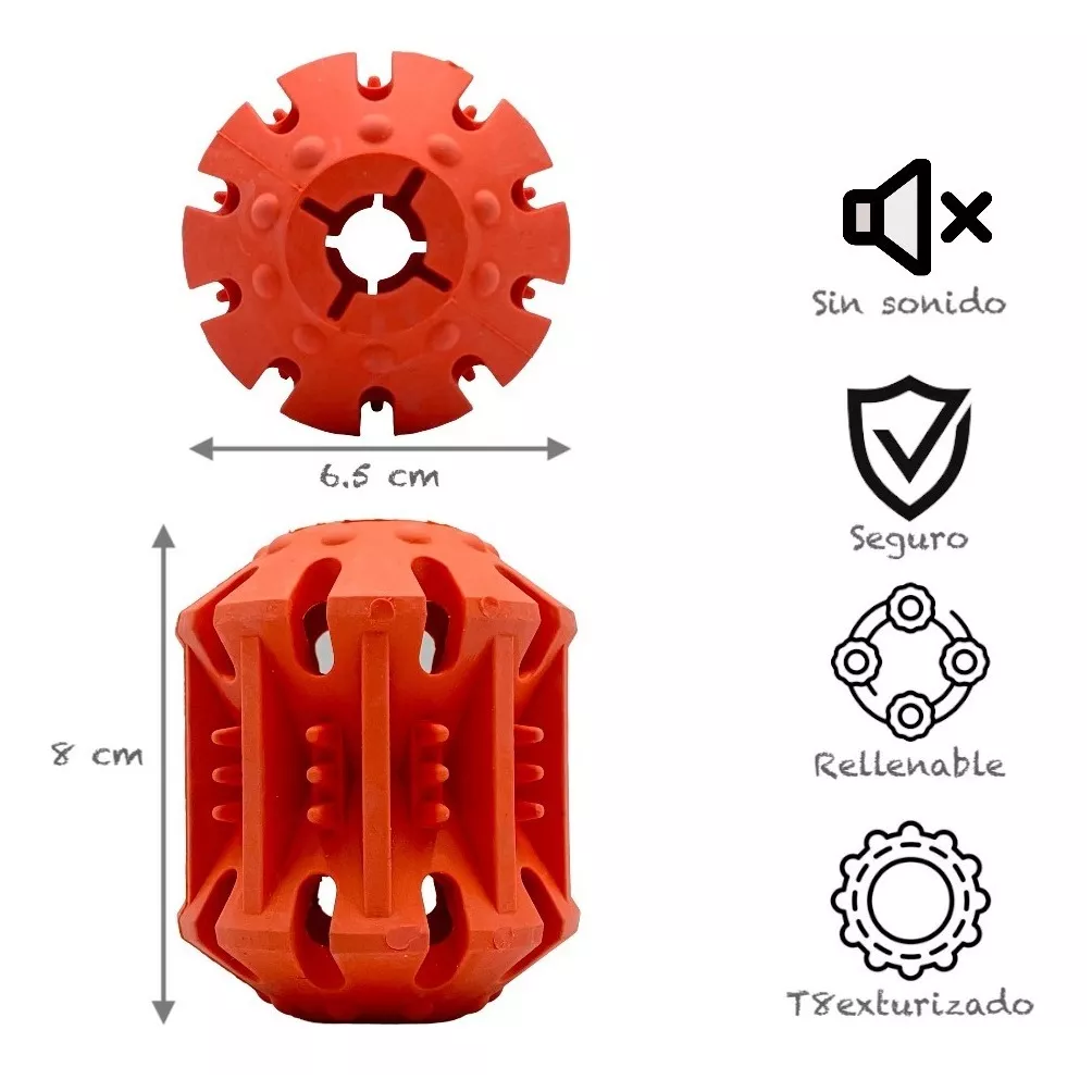Foto 5 pulgar | Pelota Belug Naranja para Mascota