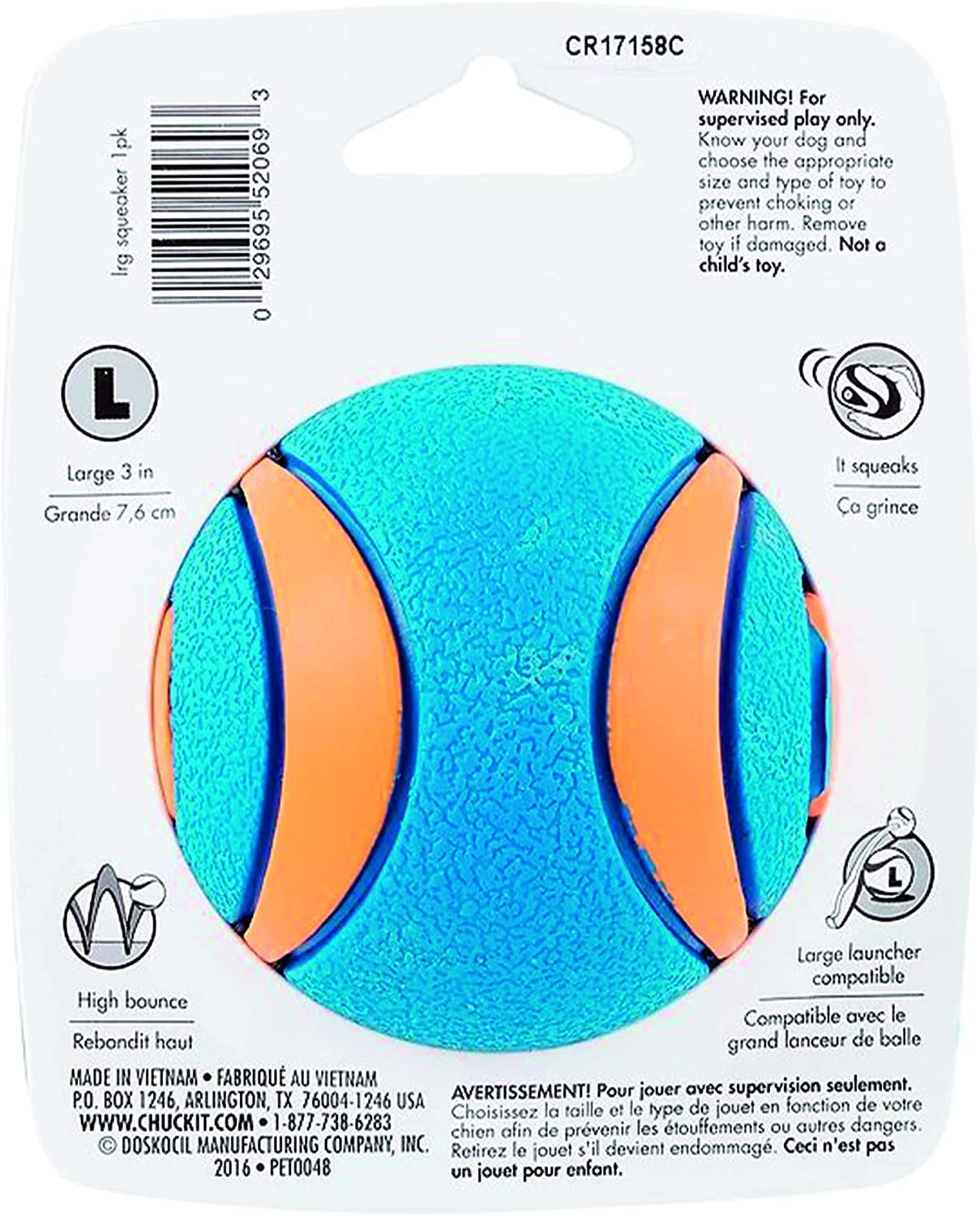 Foto 4 pulgar | ¡juguete Chuckit! Pelota Ultra Squeaker Para Perros (paquete De 3), Tamaño Grande - Venta Internacional.