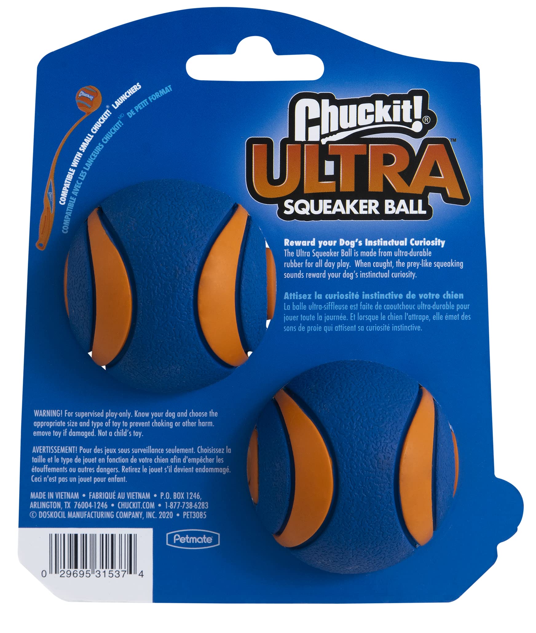 Foto 3 pulgar | Juguete Para Perros Chuckit Ultra Squeaker Ball, Paquete De 2 Unidades Para Pequeños - Venta Internacional.