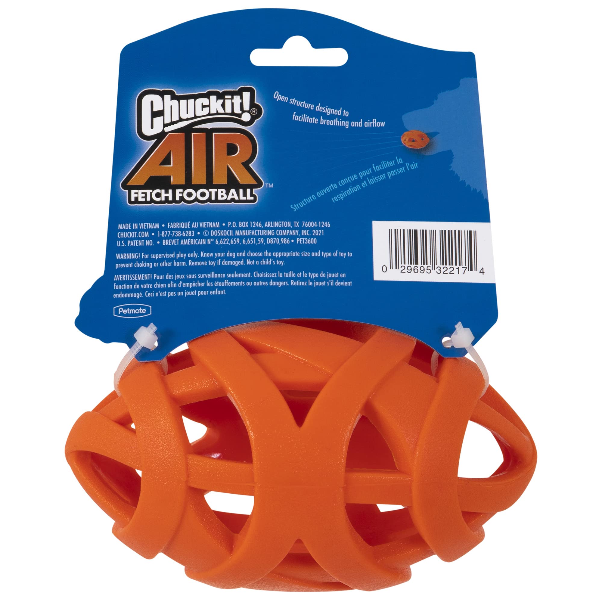 Foto 3 pulgar | Juguete Para Perros Chuckit Air Fetch Football Orange Para Todas Las Razas - Venta Internacional.
