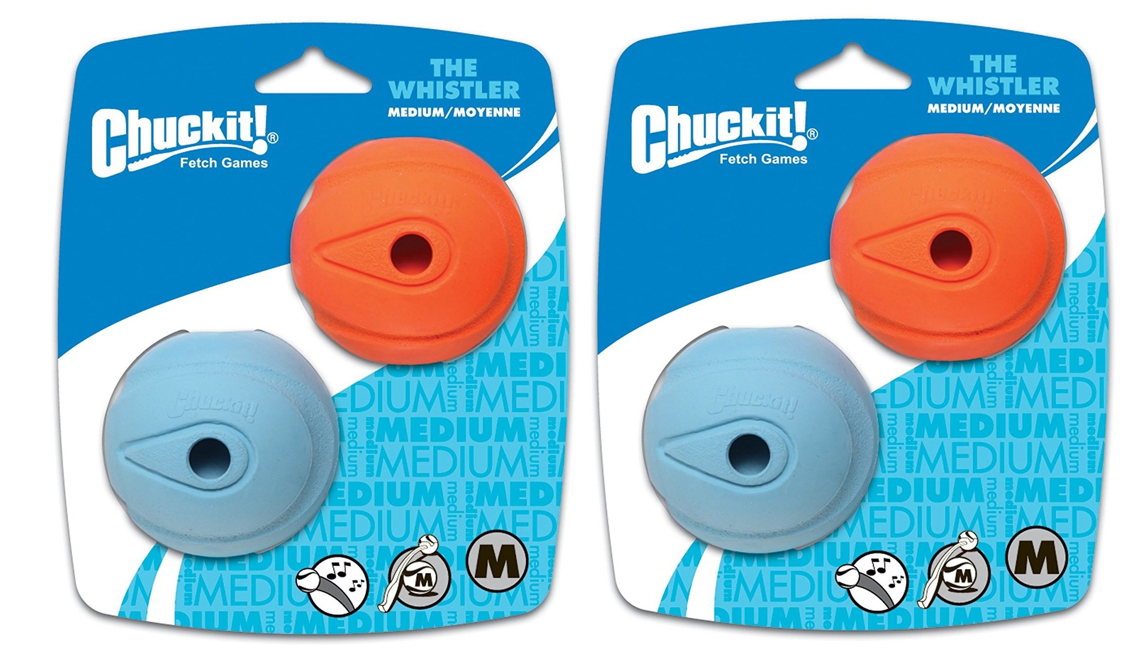 Foto 2 pulgar | ¡ball Chuckit! The Whistler, Tamaño Mediano, 6,35 Cm, Paquete De 4 - Venta Internacional.