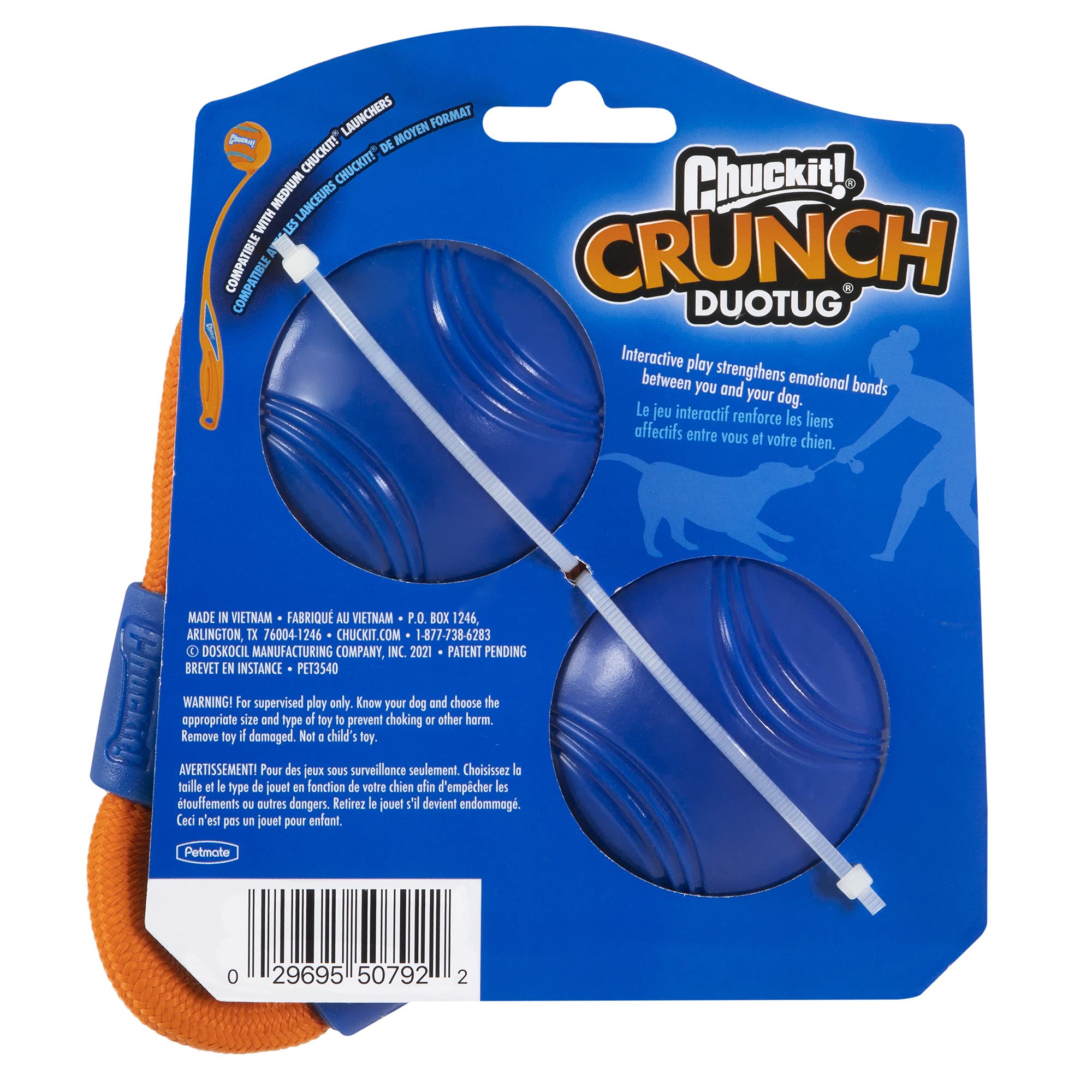 Foto 3 pulgar | Juguete Para Perros Chuckit! Crunch Ball Duo Tug, Tamaño Mediano, Para Todas Las Razas - Venta Internacional.