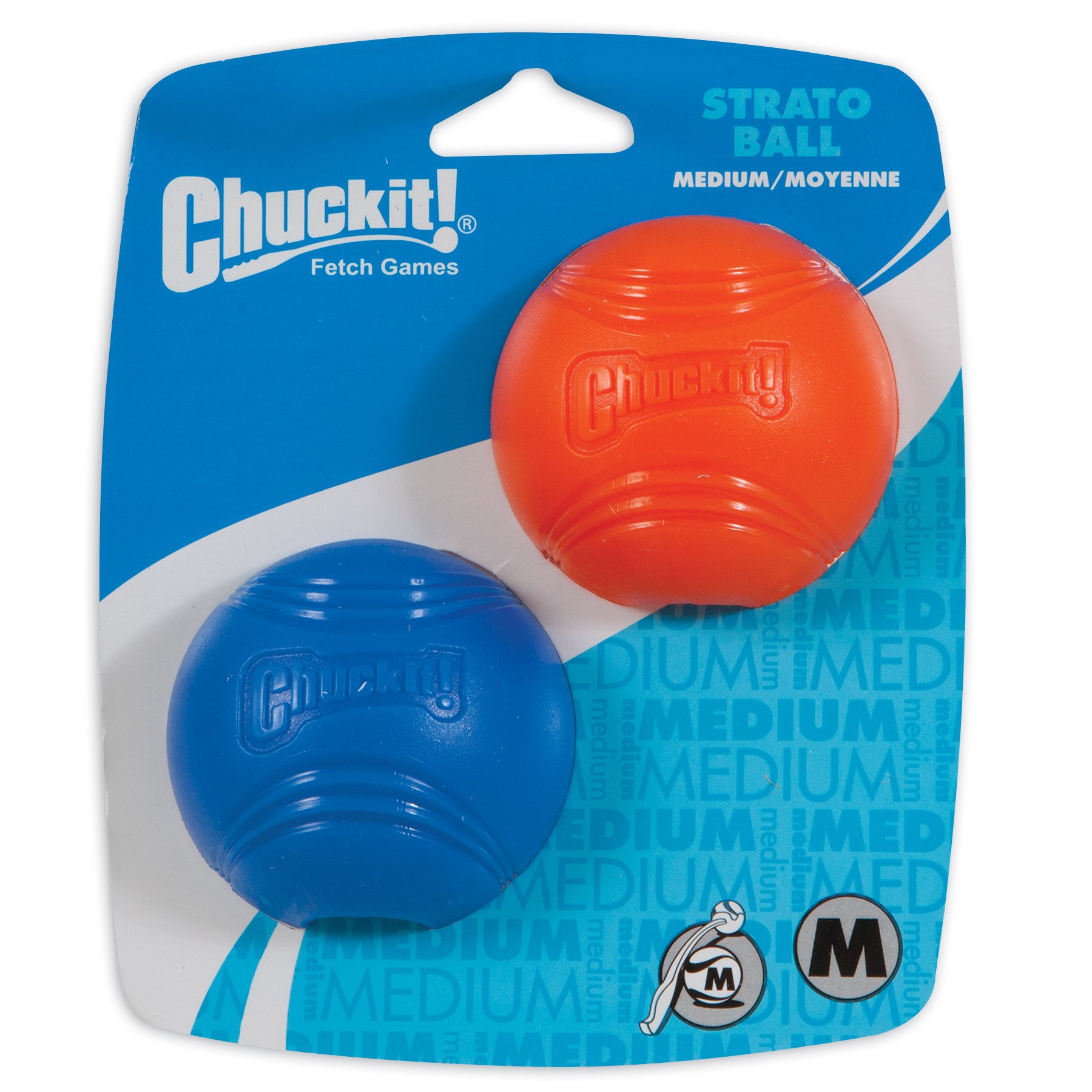 Juguete Para Perros Chuckit! Paquete De 2 Bolas Strato, Tamaño Mediano - Venta Internacional.