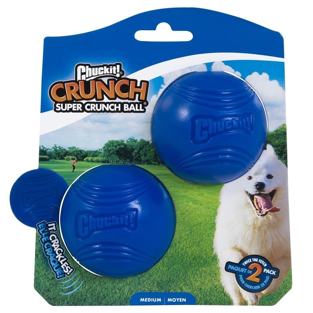 Juguete Para Perros Chuckit! Crunch Ball De Tamaño Mediano (paquete De 2) - Venta Internacional.