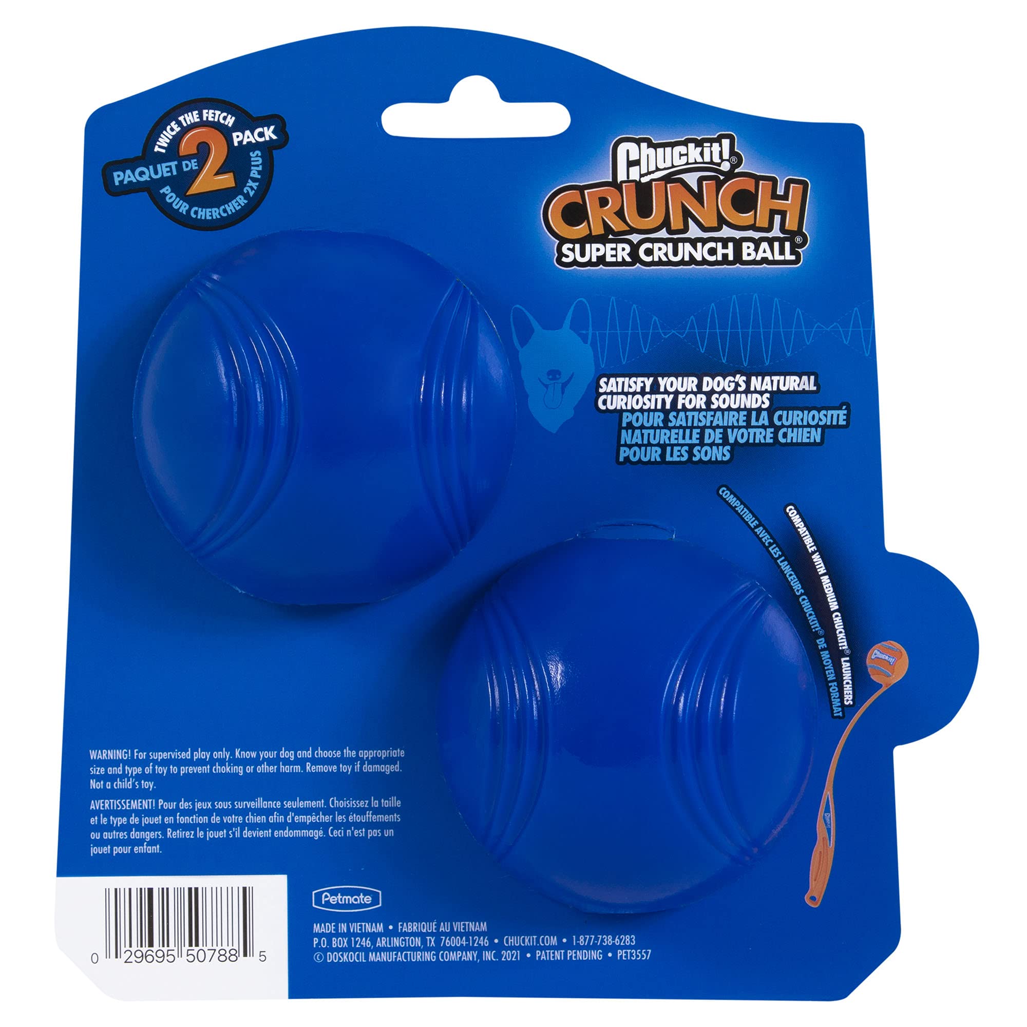 Foto 3 pulgar | Juguete Para Perros Chuckit! Crunch Ball De Tamaño Mediano (paquete De 2) - Venta Internacional.