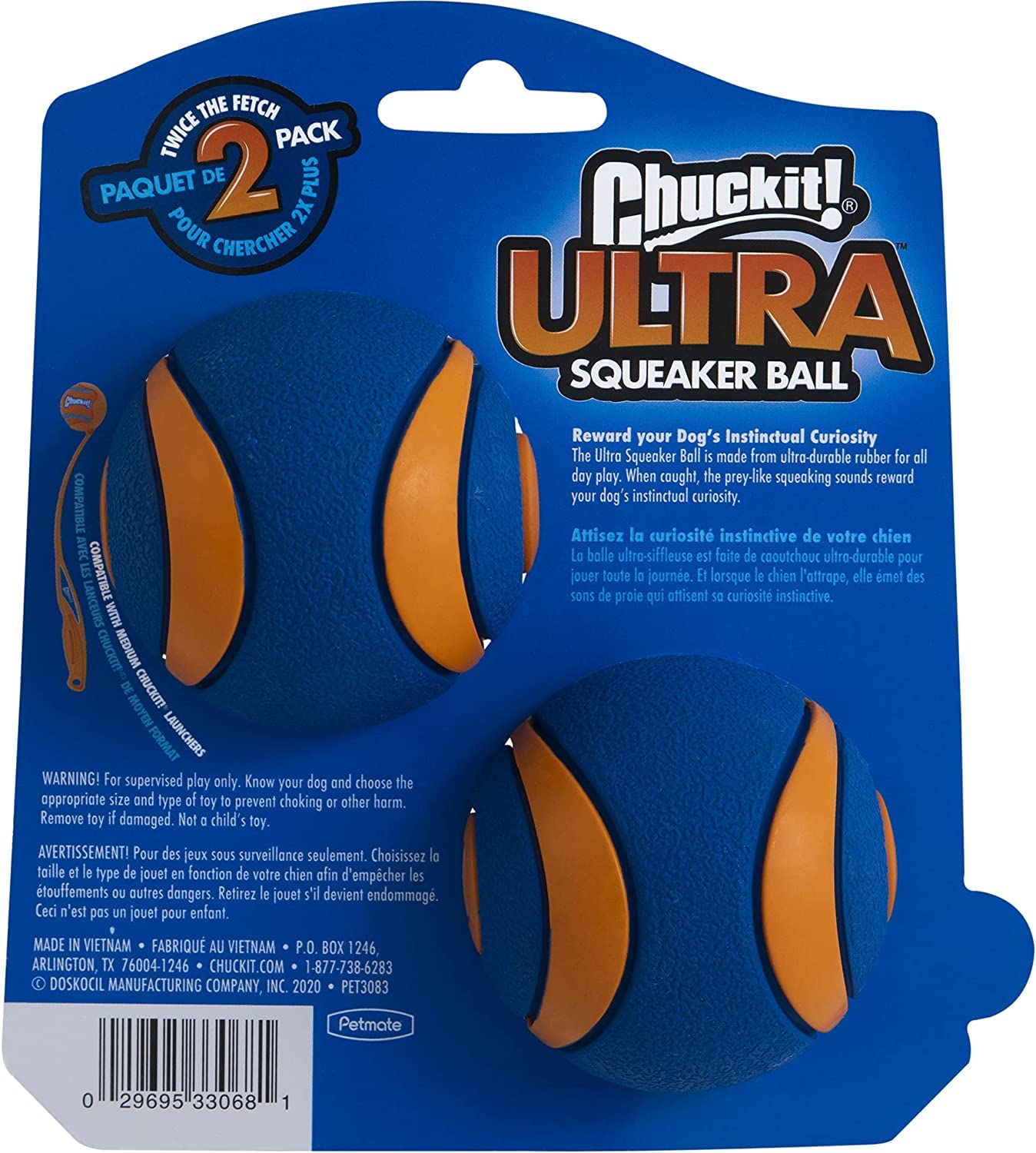 Foto 4 pulgar | Juguete Para Perros Chuckit! Pack De 6 Unidades De Ultra Squeaker Ball Para Perros Medianos - Venta Internacional.