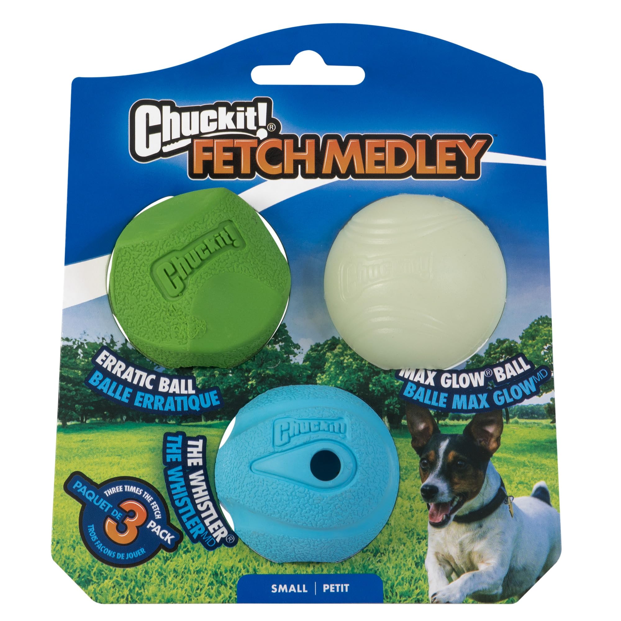 Pelota Para Perros Chuckit Fetch Medley Para Perros, Razas Pequeñas, X3 - Venta Internacional.