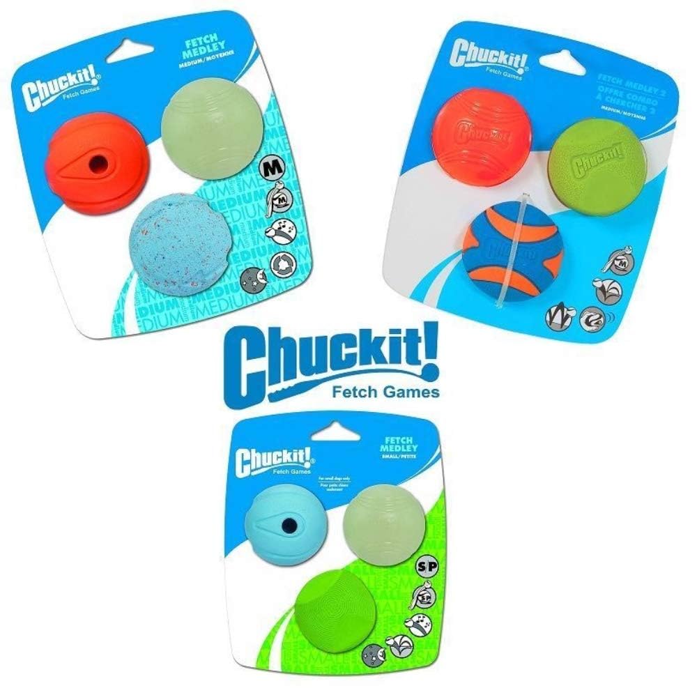 Foto 8 pulgar | Pelota Para Perros Chuckit Fetch Medley Para Perros, Razas Pequeñas, X3 - Venta Internacional.