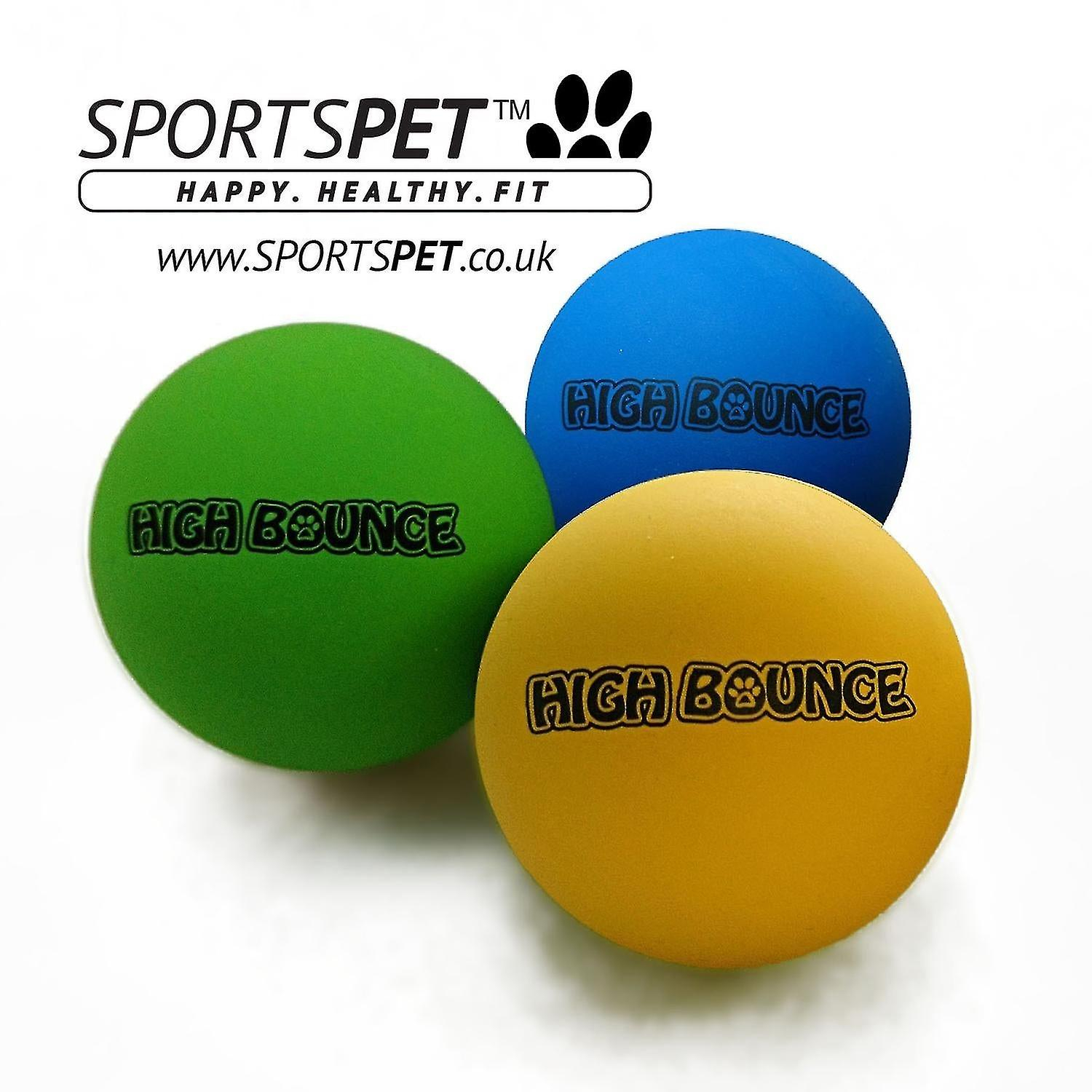 Pelotas Para Perros Dog Toys High Bounce, Paquete De 3 Unidades, Huoguo - Venta Internacional.