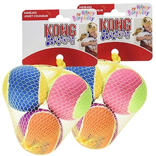Foto 1 | Bolas De Cumpleaños Dog Toy Kong Air Dog Squeakair, Tamaño Mediano (6 Bolas) - Venta Internacional.