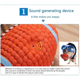 Foto 5 | Juguete Vocal De Peluche Para Perros Con Forma De Bola Para Masticar Dientes - Venta Internacional.