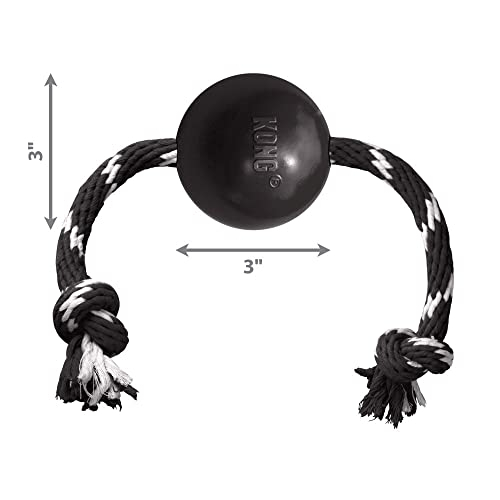 Foto 4 pulgar | Bola Dog Toy Kong Extreme Con Cuerda Para Masticadores Eléctricos, Color Negro - Venta Internacional.