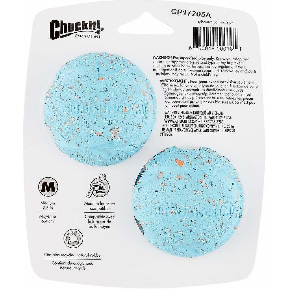 Foto 5 pulgar | Pelota Rebote Chuckit De Juguete Para Perros Medianos, Paquete De 2 - Venta Internacional.