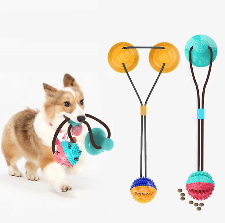 Cepillo De Dientes Dog Toy Sucker Leaking Ball Para Perros Pequeños, Color Azul - Venta Internacional.