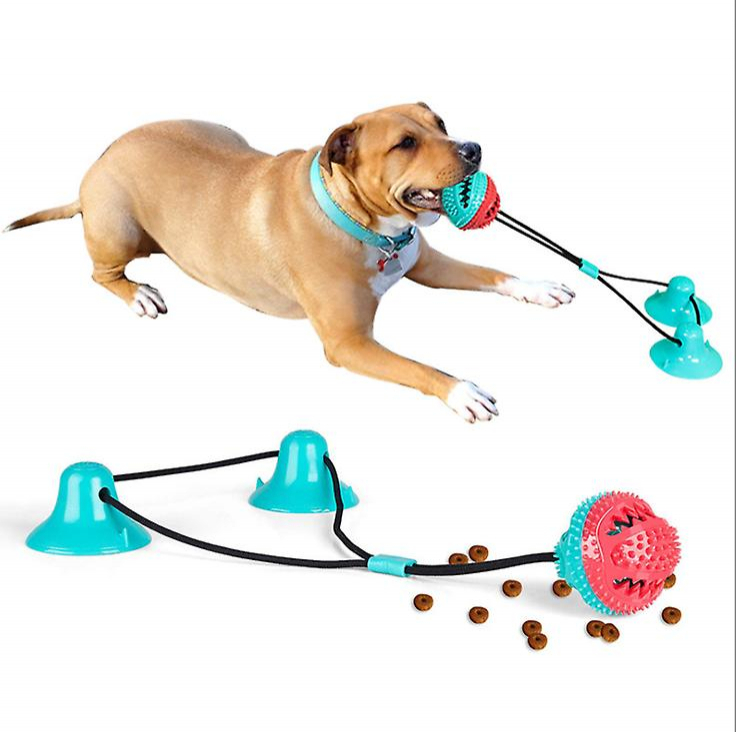 Foto 4 pulgar | Cepillo De Dientes Dog Toy Sucker Leaking Ball Para Perros Pequeños, Color Azul - Venta Internacional.