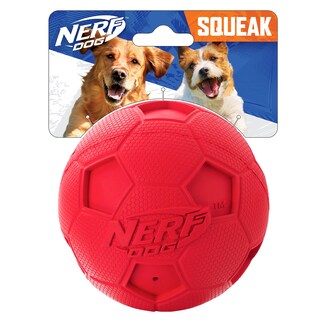 Foto 1 | Pelota De Fútbol Para Perros Dog Toy Nerf Dog Con Chirriador Interactivo De 10 Cm, Color Rojo - Venta Internacional.
