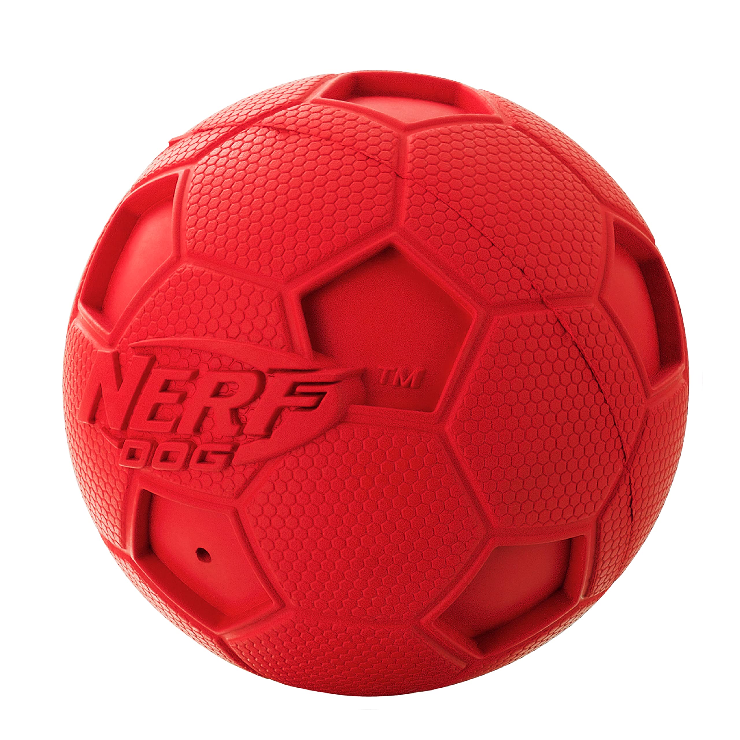 Foto 4 pulgar | Pelota De Fútbol Para Perros Dog Toy Nerf Dog Con Chirriador Interactivo De 10 Cm, Color Rojo - Venta Internacional.