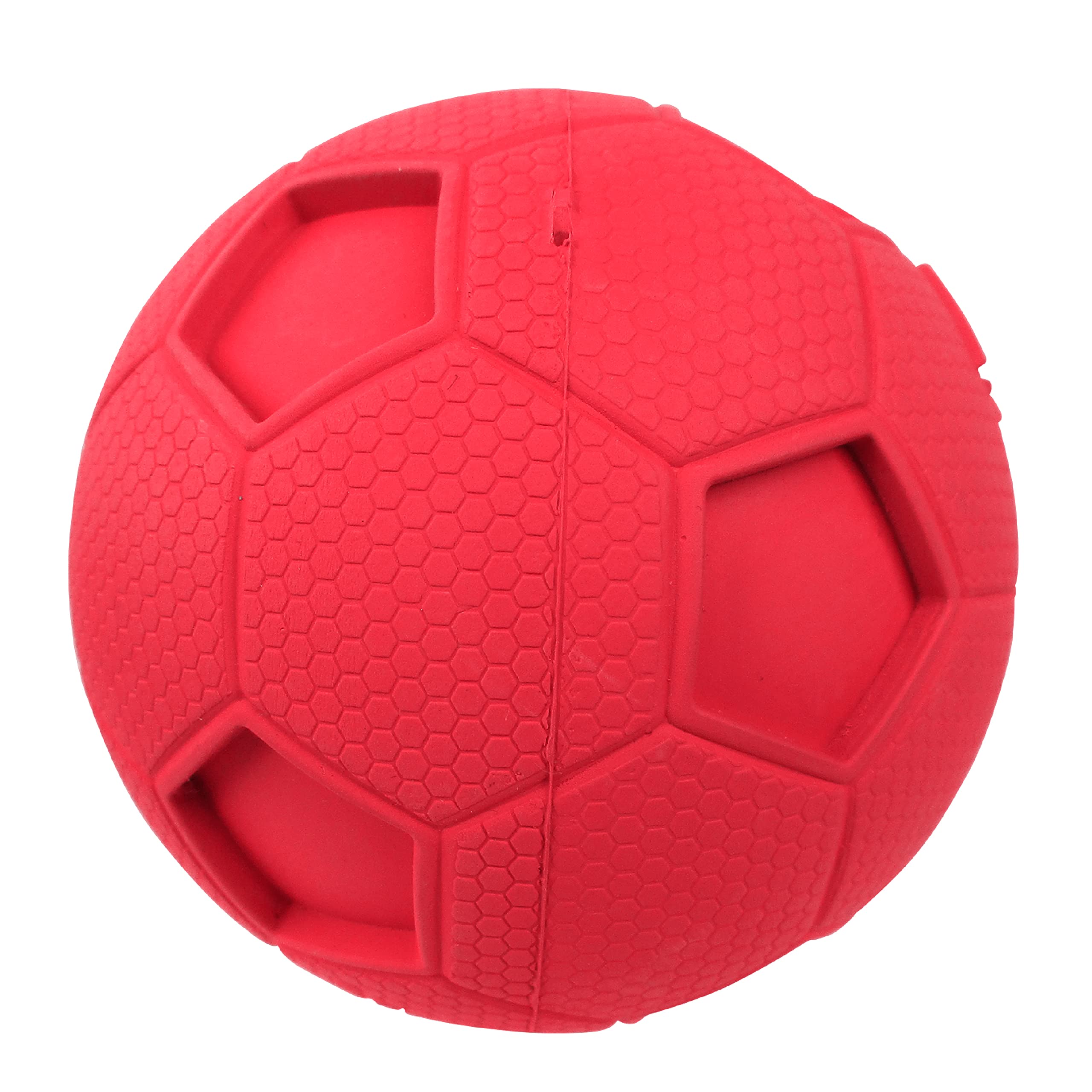 Foto 5 pulgar | Pelota De Fútbol Para Perros Dog Toy Nerf Dog Con Chirriador Interactivo De 10 Cm, Color Rojo - Venta Internacional.