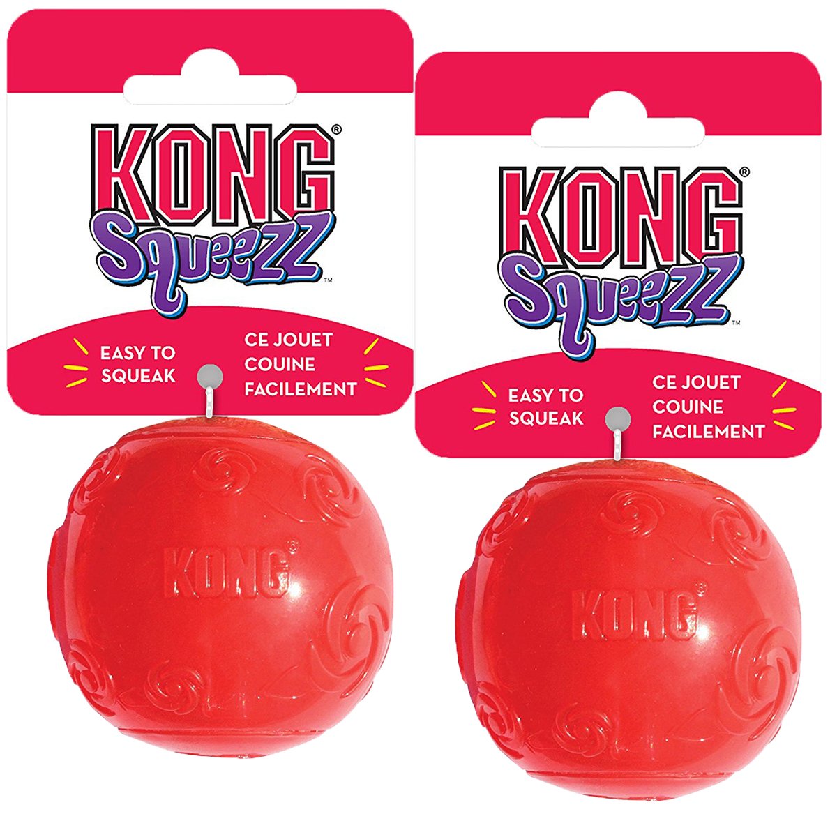 Foto 2 pulgar | Juguete Para Perros Kong Squeezz Ball, Tamaño Mediano, Paquete De 2 - Venta Internacional.