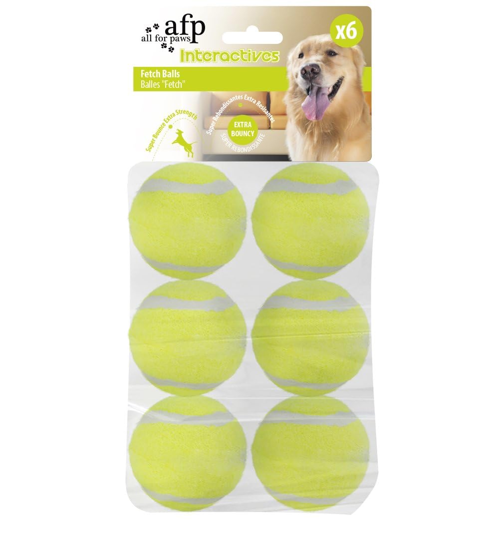 Foto 2 pulgar | Pelotas De Tenis All For Paws Super Bounce Para Perros, Paquete De 6 - Venta Internacional.