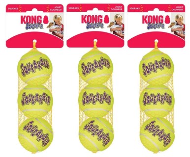 Foto 1 | Pelotas De Tenis Dog Toy Kong Squeakair, Tamaño Mediano, Paquete De 9 - Venta Internacional.