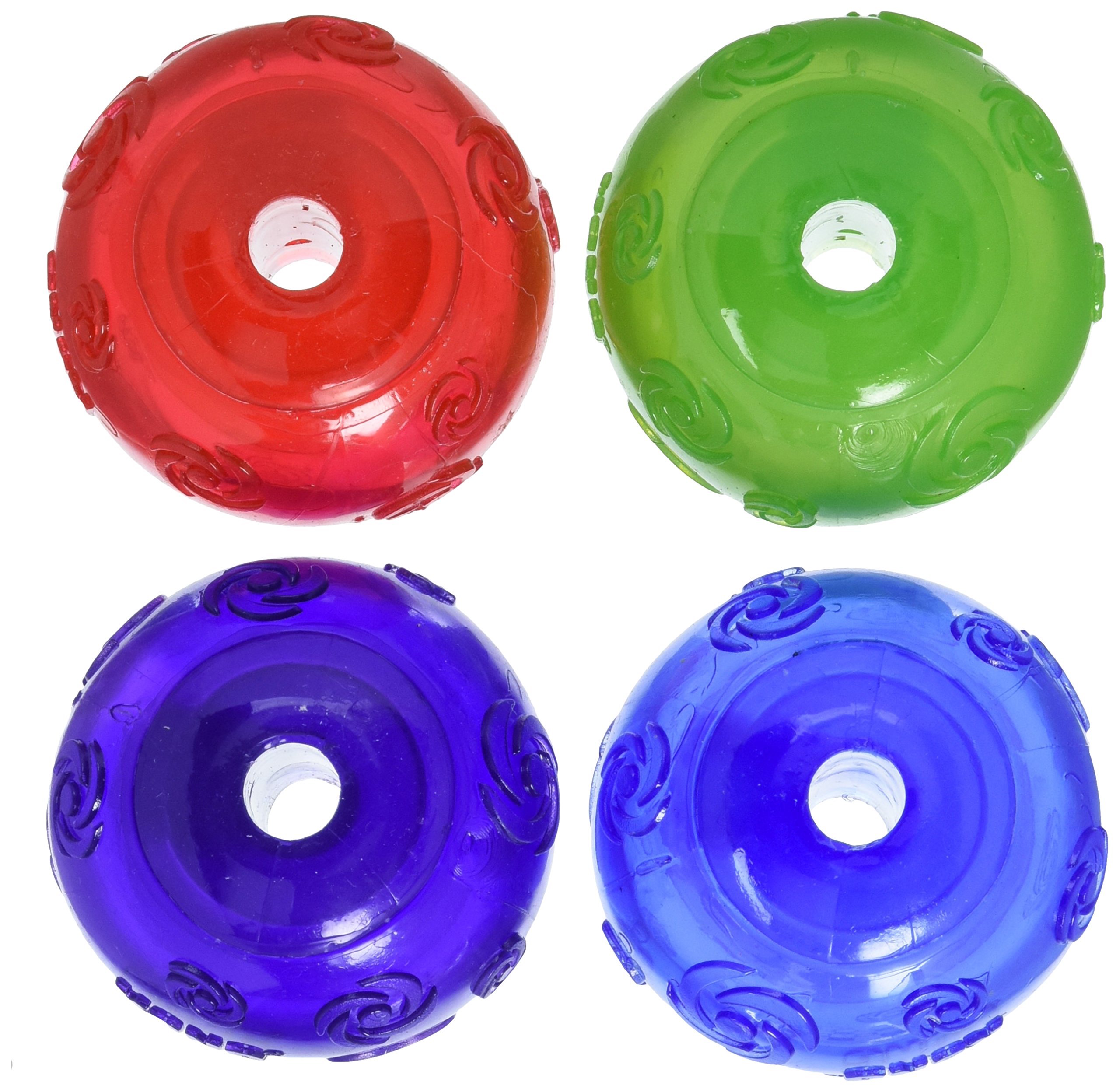Pelota Para Perros Kong Squeezz, Tamaño Mediano, Varios Colores, Paquete De 4 - Venta Internacional.