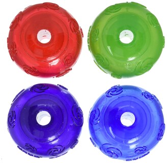 Foto 1 | Pelota Para Perros Kong Squeezz, Tamaño Mediano, Varios Colores, Paquete De 4 - Venta Internacional.
