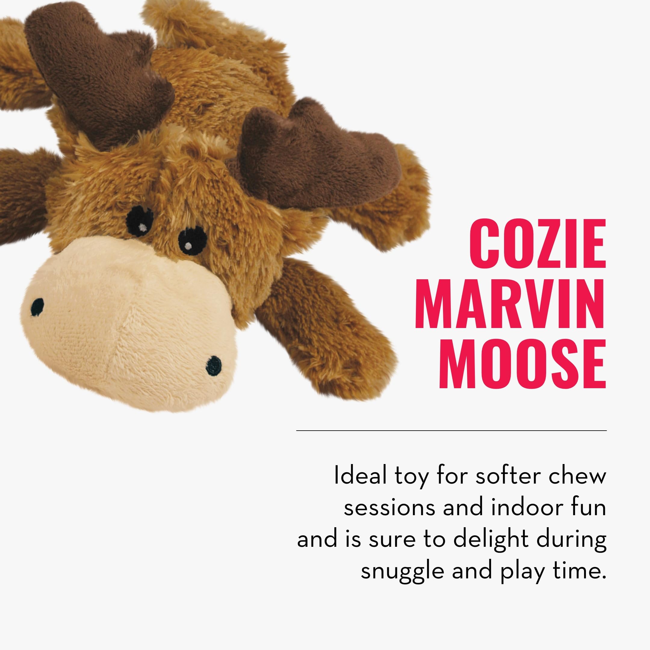 Foto 3 | Pack De 3 Pelotas Kong Cozie Marvin Moose & Squeakair De Pet Supplies - Venta Internacional.