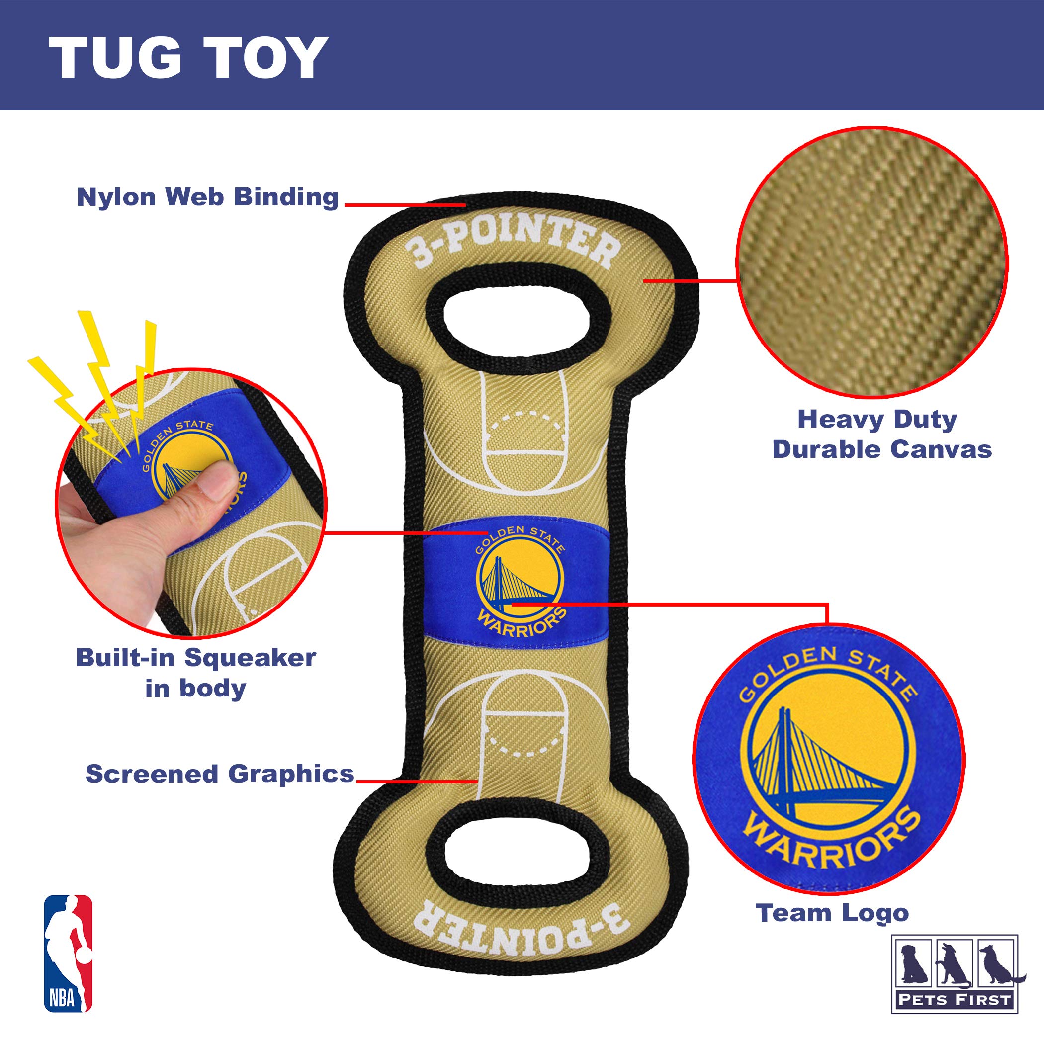 Foto 4 pulgar | Pet Toy Pets, Primer Juguete De Campo De Los Golden State Warriors De La Nba - Venta Internacional.