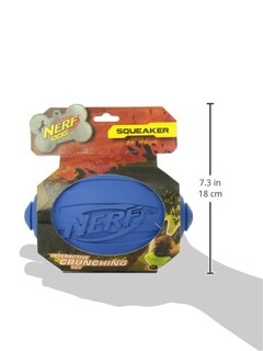 Foto 3 | Pelota De Fútbol Nerf Dog Ridged Con Chirriador Interactivo - Venta Internacional.