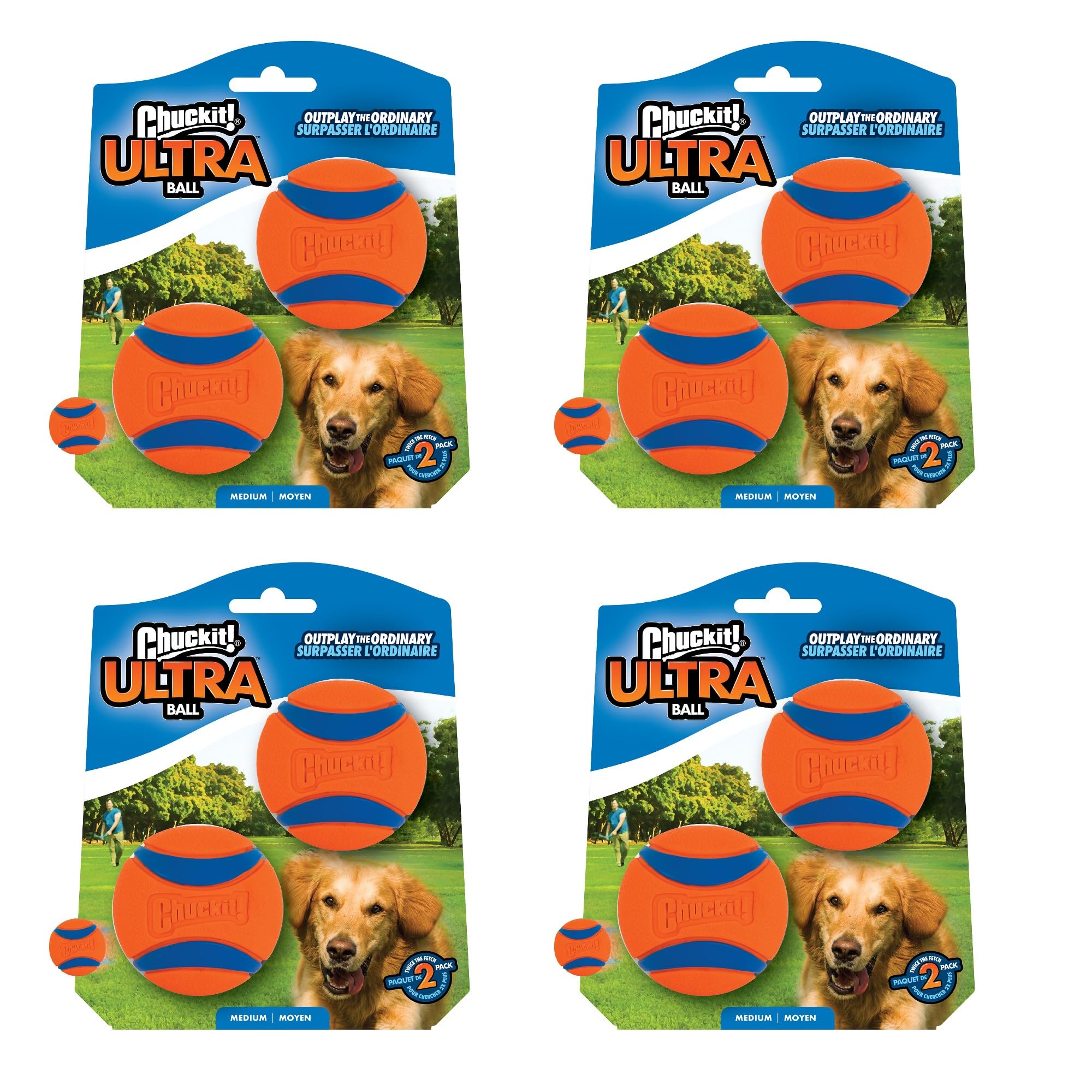 Foto 4 pulgar | Juguete Para Perros Chuckit! Paquete Ultra Ball De Tamaño Mediano, 8 Unidades - Venta Internacional.