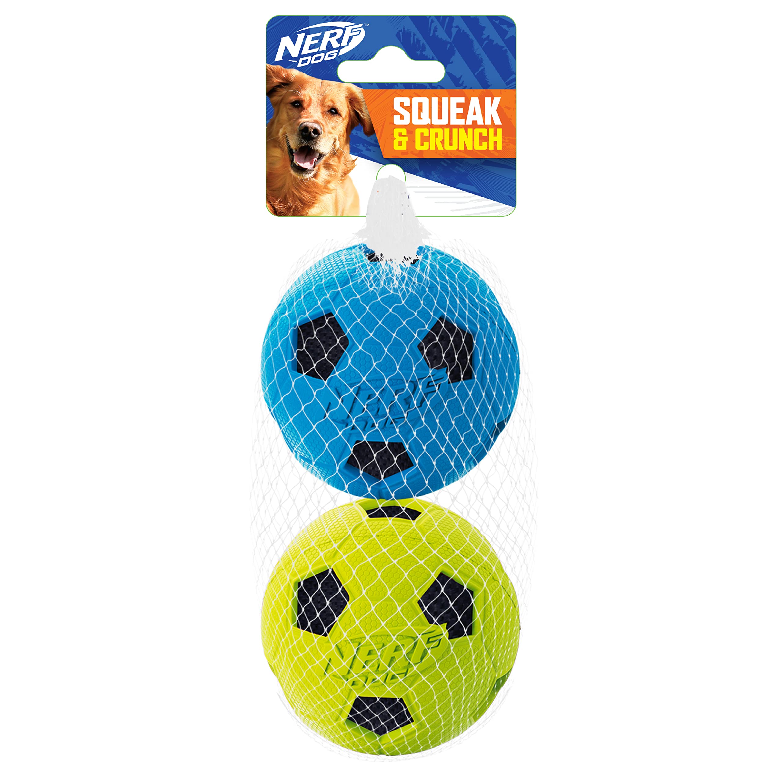 Foto 2 pulgar | Balón De Fútbol Para Perros Dog Toy Nerf Con Interactive Crunch, Paquete De 3 Pulgadas Y 2 - Venta Internacional.