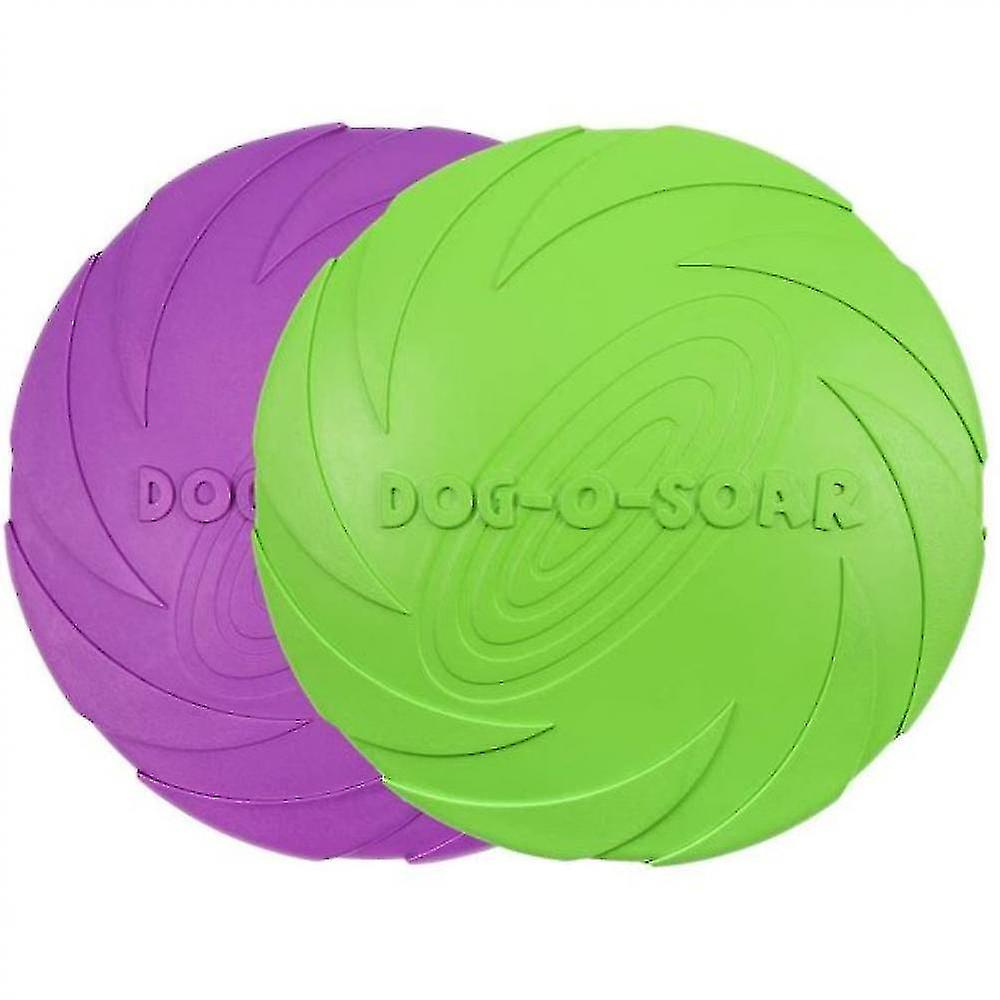 Foto 2 pulgar | Disco Volador De Goma Para Perros Huoguo, 18 Cm, Paquete De 2 Unidades, Morado/gris - Venta Internacional.
