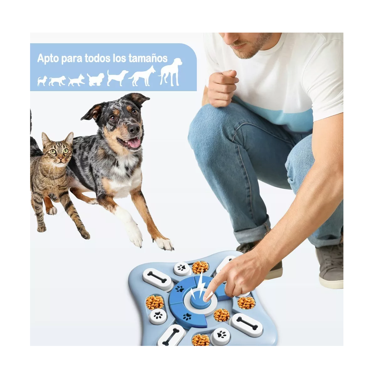 Foto 4 pulgar | Juguete Interactivo Rompecabezas para Mascota Eo Safe Imports Esi-7925 color Azul