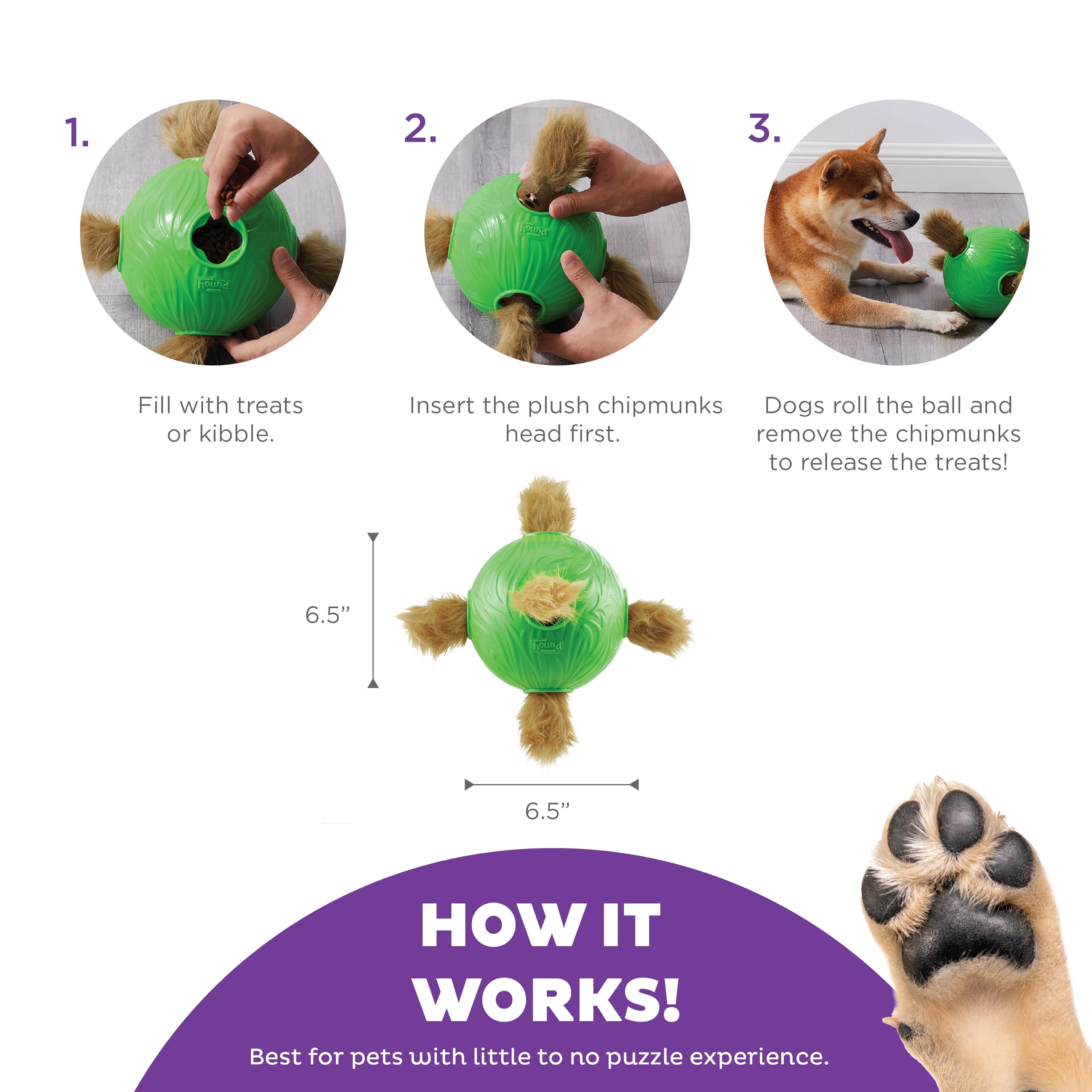 Foto 4 pulgar | Puzle Interactivo Con Forma De Bola Para Perros Outward Hound Nina Ottosson - Venta Internacional.