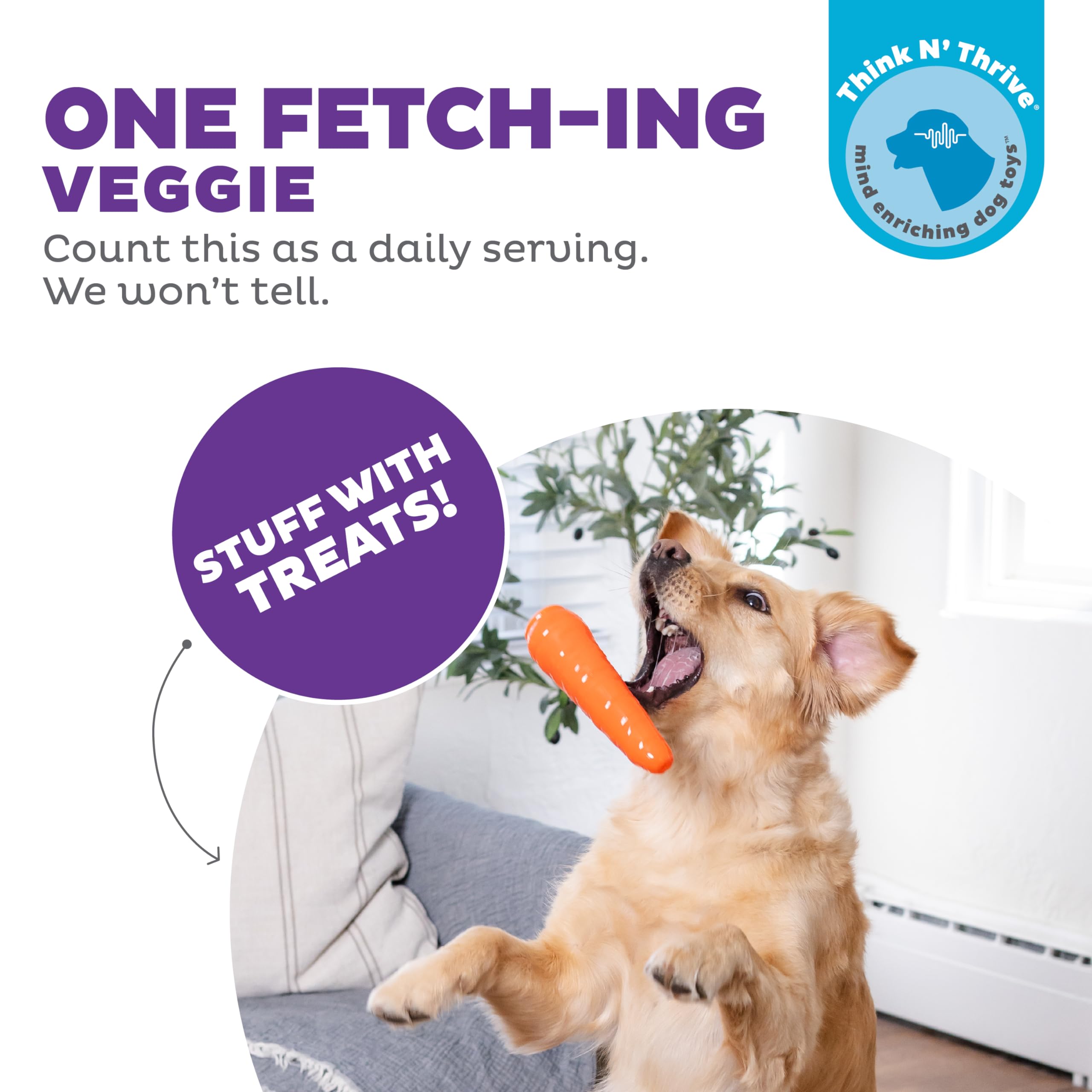 Foto 4 pulgar | Juguete Masticable Para Perros Outward Hound Foodies, Dispensador De Golosinas De Zanahoria - Venta Internacional.