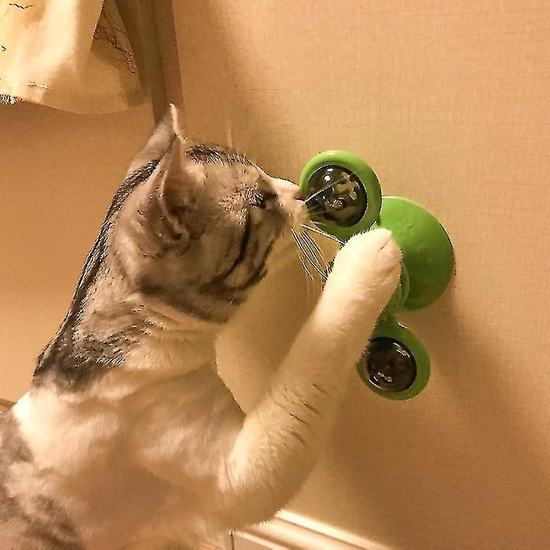 Foto 3 | Molino De Viento Interactivo Para Gatos Huoguo, Rompecabezas De Entrenamiento, Azul - Venta Internacional.