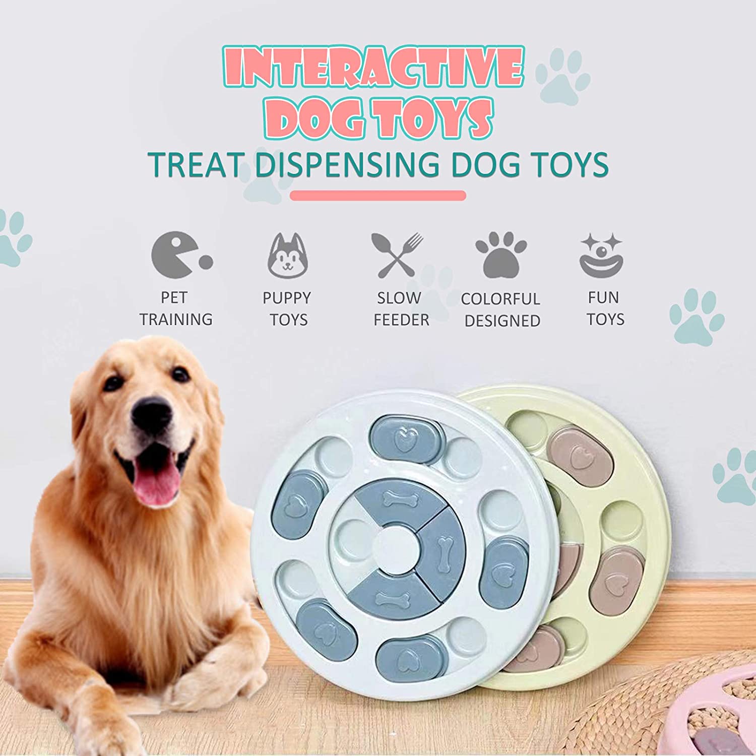 Juguete De Rompecabezas Para Perros Huoguo, Alimentador Lento Interactivo Para Perros Grandes - Venta Internacional.