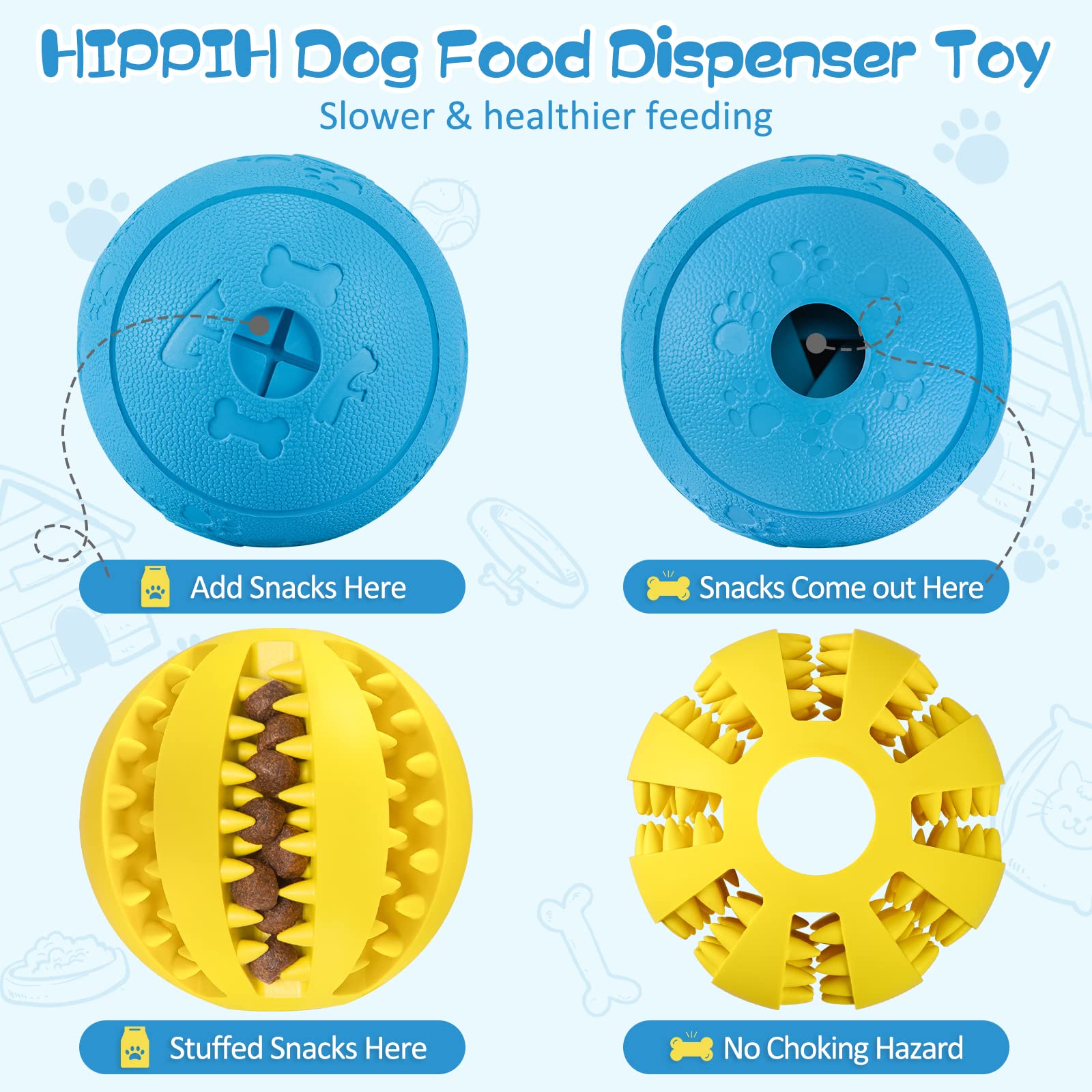 Foto 8 pulgar | Juego De 2 Rompecabezas Para Perros Hippih, Interactivos Para Perros Grandes - Venta Internacional.