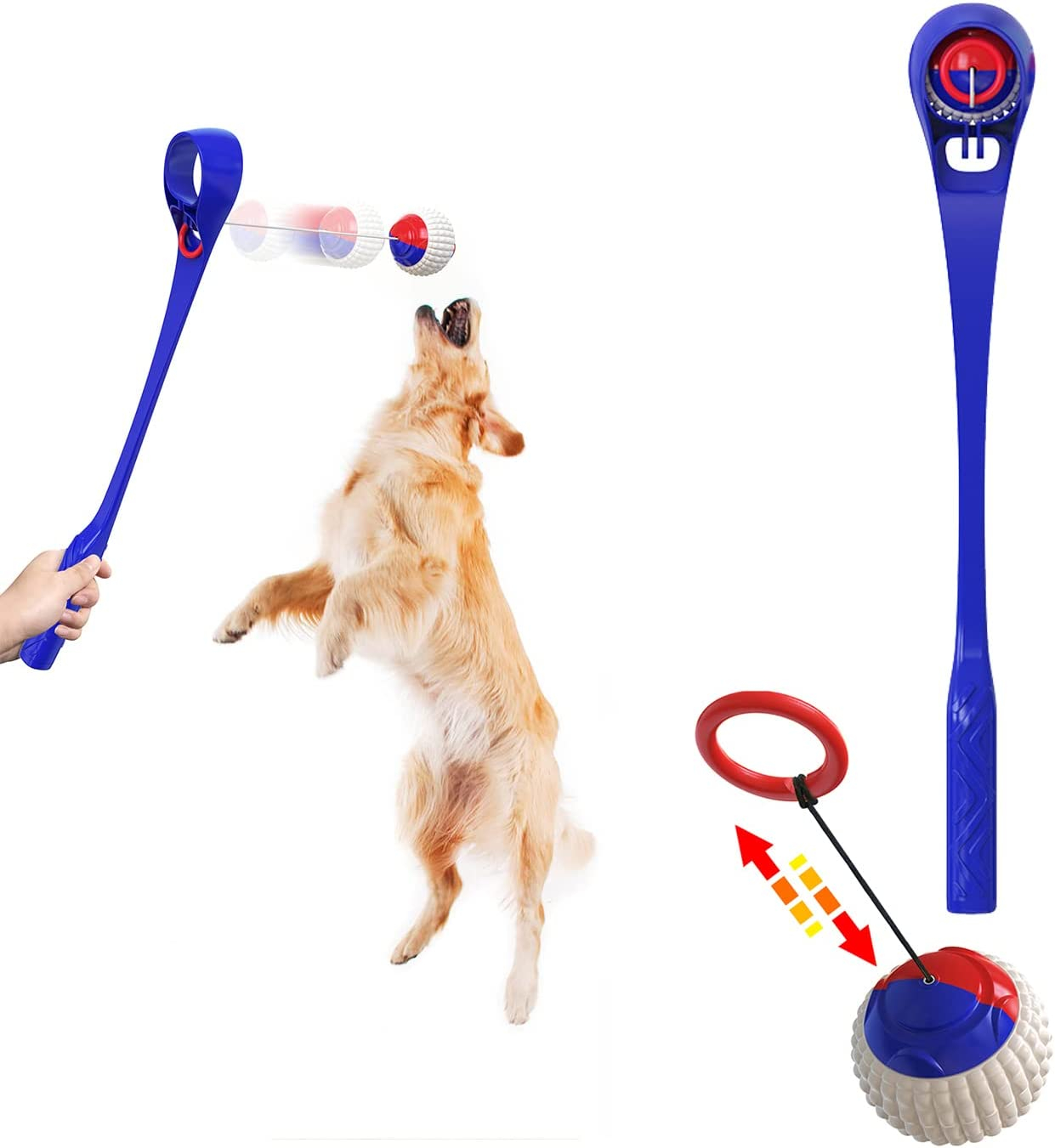 Lanzador De Pelotas Para Perros Huoguo Para Exteriores Con Pelota De Tenis - Venta Internacional.