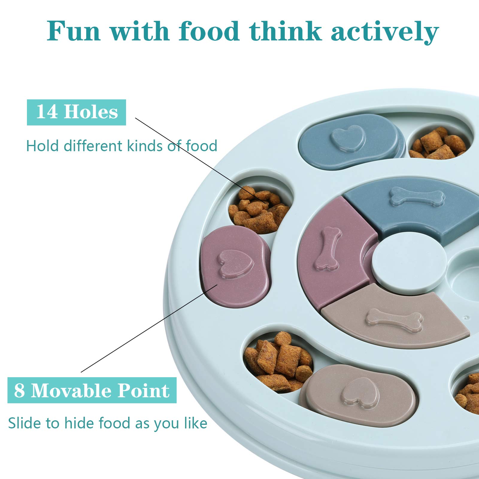 Foto 3 pulgar | Dog Puzzle Toy Dr Catch Food Feeder Iq Training Blue - Venta Internacional.
