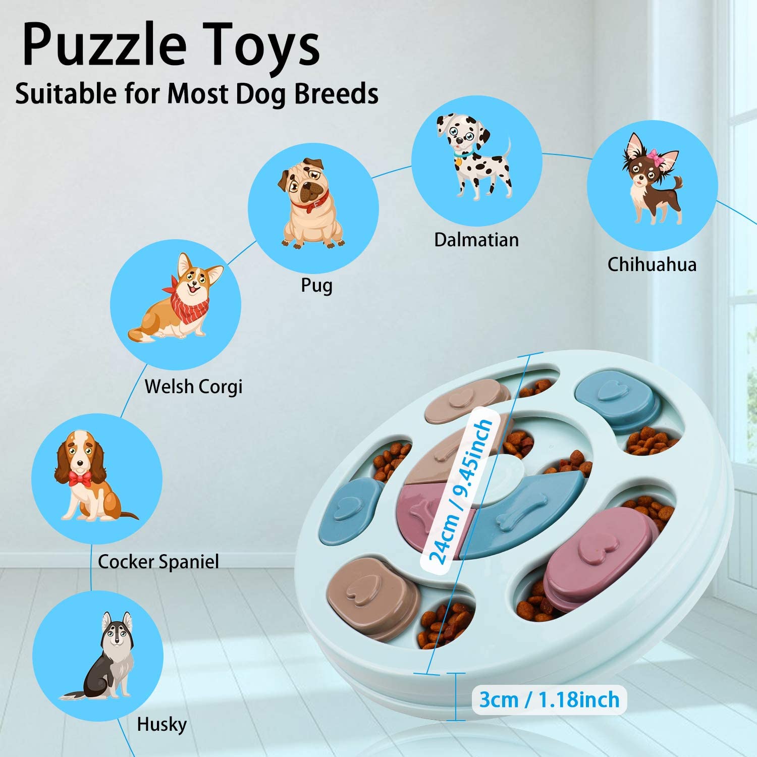 Foto 4 pulgar | Dispensador Interactivo De Aperitivos Huoguo De Juguete Con Forma De Rompecabezas Para Perros - Venta Internacional.