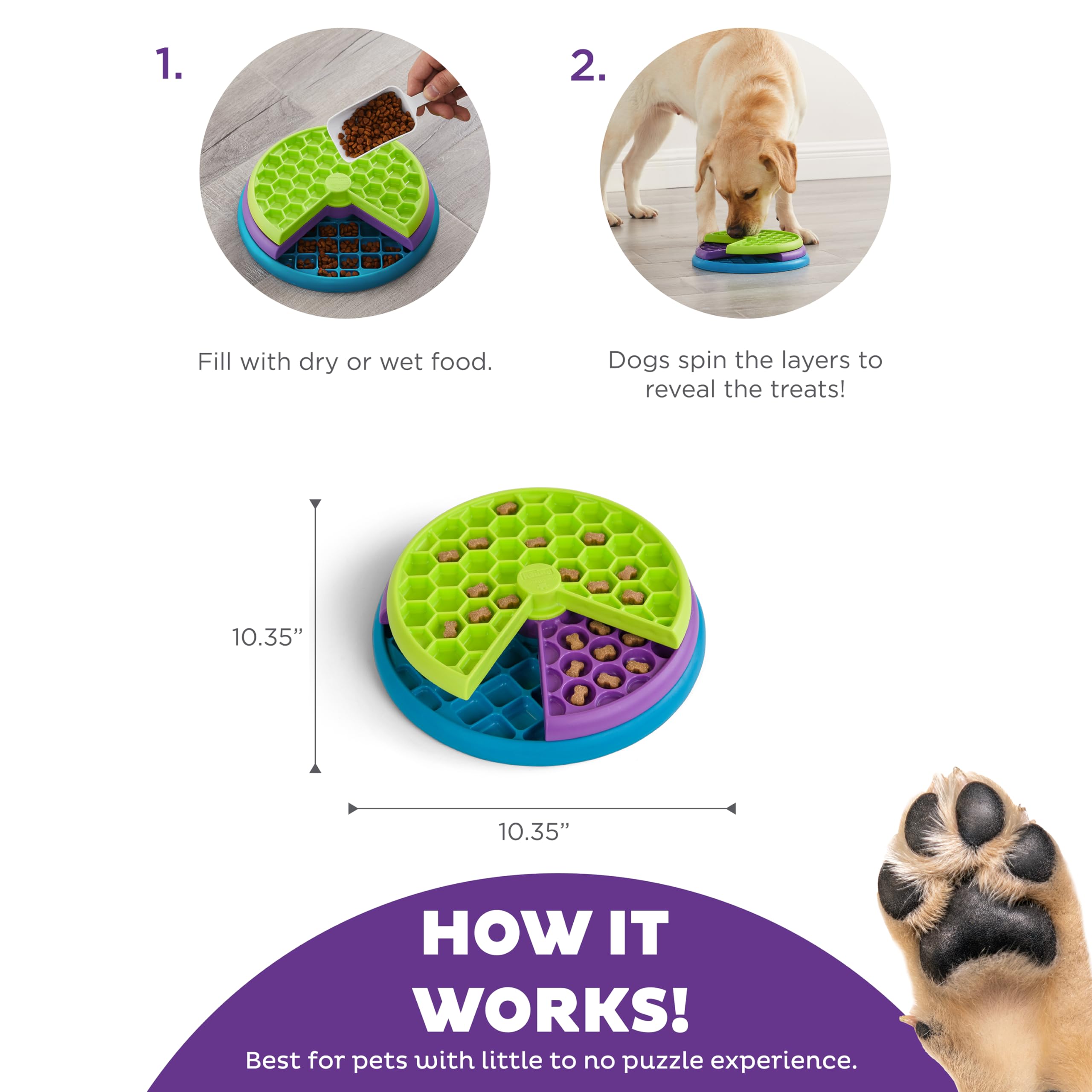 Foto 4 pulgar | Juego Interactivo De Rompecabezas Para Perros Y Alimentador Lento Outward Hound - Venta Internacional.