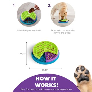 Foto 3 | Juego Interactivo De Rompecabezas Para Perros Y Alimentador Lento Outward Hound - Venta Internacional.